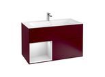 Villeroy und Boch Finion Waschtischunterschrank G030MTHB 99,6x59,1cm, Wandbeleuchtung, Regal links White matt lacquer, Peony Matt