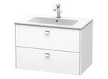 Duravit Brioso Waschtischunterschrank BR410201018 820x553 mm, Weiß Hochglanz, 2 Auszüge, Griff Chrom