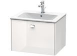 Duravit Brioso Waschtischunterschrank BR400101022 620x442mm, Weiß Hochglanz, 1 Auszug, Griff Chrom
