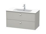 Duravit Brioso Waschtischunterbau BR410301007 1020x553 mm Betongrau Matt, 2 Auszüge, Griff Chrom