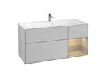 Villeroy und Boch Finion Waschtischunterschrank G070PCGJ 119,6x59,1cm, Emotion, Regal rechts Oak Veneer, Light grey matt