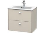 Duravit Brioso Waschtischunterbau BR411001091 Compact 620x553 mm, Taupe, 2 Auszüge, Griff Chrom