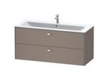 Duravit Brioso Waschtischunterbau BR410401043 1220x553 mm Basalt Matt, 2 Auszüge, Griff Chrom