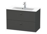 Duravit Brioso Waschtischunterbau BR411104949 Compact 820x553 mm, Graphit Matt, 2 Auszüge