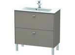 Duravit Brioso Waschtischunterbau BR440704343 820x389mm, Basalt Matt, 2 Auszüge