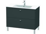Duravit Brioso Waschtischunterbau BR440301049 1020x479mm, Graphit Matt, 2 Auszüge, Griff Chrom