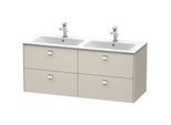 Duravit Brioso Waschtischunterbau BR410601091 1290x553 mm Taupe, 4 Auszüge, Griff Chrom
