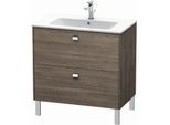 Duravit Brioso Waschtischunterbau BR440201051 820x479mm, Pine Terra/Chrom, 2 Auszüge