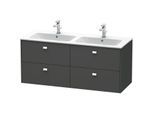 Duravit Brioso Waschtischunterbau BR410601049 1290x553 mm Graphit Matt, 4 Auszüge, Griff Chrom