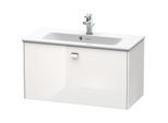 Duravit Brioso Waschtischunterschrank BR401101022 820x389mm, Weiß Hochglanz, 1 Auszug, Griff Chrom