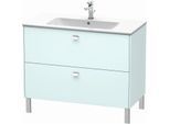 Duravit Brioso Waschtischunterbau BR440301009 1020x479mm, Lichtblau Matt/Chrom, 2 Auszüge