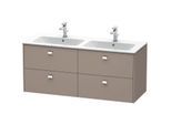 Duravit Brioso Waschtischunterbau BR410601043 1290x553 mm Basalt Matt, 4 Auszüge, Griff Chrom