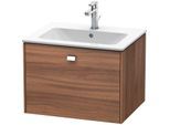 Duravit Brioso Waschtischunterbau BR400101079 620x479mm, Nussbaum Natur/Chrom, 1 Auszug