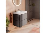 hansgrohe Xilesa E Waschtischunterschrank 54256760 630x470mm, 2 Schubkästen, für Waschtisch, ohne PushOpen, schiefergrau matt