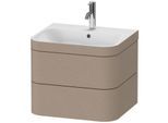 Duravit Happy D.2 Plus Möbelwaschtisch-Unterschrank HP4635O7575 57,5 x 49 cm, 1 Hahnloch, leinen, 2 Schubkästen