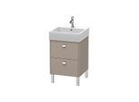Duravit Brioso Waschtischunterbau BR443201043 484x459mm, Basalt Matt, 2 Auszüge, Griff Chrom