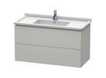 Duravit L-Cube Waschtisch-Unterschrank LC626600707 102 x 46,9 cm, betongrau matt, 2 Schubkästen, wandhängend