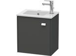 Duravit Brioso Waschtischunterbau BR4000L1049 420x442x289mm, Graphit Matt, Tür l., Griff Chrom