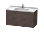 Duravit L-Cube Waschtisch-Unterschrank LC626607272 102 x 46,9 cm, eiche dunkel gebürstet, 2 Schubkästen, wandhängend