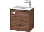 Duravit Brioso Waschtischunterbau BR4000R1021 420x442x289mm, Nussbaum Dunkel/Chrom, Tür rechts