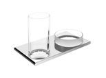 Keuco Edition 400 Doppelhalter 11554039000 Bronze gebürstet, für Glas und Ablageschale