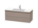Duravit L-Cube Waschtisch-Unterschrank LC6929O4343 120 x 48 cm, 1 Hahnloch, basalt matt, 2 Schubkästen