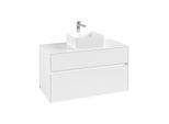 Villeroy und Boch Collaro Waschtischunterschrank C03800MS 100 x 54,8 x 50 cm, Waschtisch mittig, White Matt