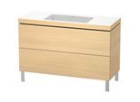 Duravit L-Cube Waschtisch-Unterschrank LC6939N7171 120 x 48 cm, ohne Hahnloch, mediterane eiche, 2 Auszüge, bodenstehend