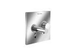 Schell Linus Fertigmontageset 019320699 Frontplatte Messing, mit 170 mm Auslauf, Infrarot-Sensor-Elektronik, Mischwasser, Netzbetrieb