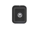Villeroy und Boch Unterbauspüle 670401S5 mit Ablaufgarnitur, Handbetätigung, Befestigungssatz, Ebony