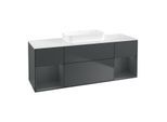 Villeroy und Boch Finion Waschtischunterschrank F741HGHG 160x60,3x50,1cm, Regale Midnight matt lacquer, Midnight Blue Matt Lacquer