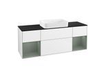 Villeroy und Boch Finion Waschtischunterschrank G742GMGF 160x60,3x50,1cm, Regale Olive matt lacquer, Glossy white lacquer