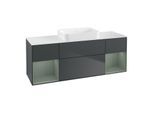Villeroy und Boch Finion Waschtischunterschrank G741GMHG 160x60,3x50,1cm, Regale Olive matt lacquer, Midnight Blue Matt Lacquer
