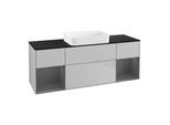 Villeroy und Boch Finion Waschtischunterschrank G742GKGJ 160x60,3x50,1cm, Regale Anthracite matt lacquer, Light grey matt