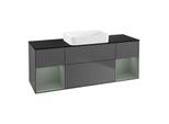 Villeroy und Boch Finion Waschtischunterschrank G742GMGK 160x60,3x50,1cm, Regale Olive matt lacquer, Anthracite matt