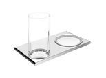 Keuco Edition 400 Doppelhalter 11556059000 Nickel gebürstet, für Glas und Seifenschale