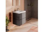 hansgrohe Xilesa E Waschtischunterschrank 54293760 580x470 mm, mit 2 Schubkästen PushOpen, schiefergrau matt