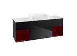 Villeroy und Boch Finion Waschtischunterschrank G741HBPD 160x60,3x50,1cm, Regale Peony matt lacquer, Black matt lacquer