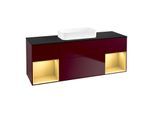 Villeroy und Boch Finion Waschtischunterschrank F742HFHB 160x60,3x50,1cm, Regale Gold matt lacquer, Peony Matt