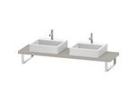 Duravit L-Cube Konsole LC101C09191 Stärke 4.5 cm, taupe matt, für Aufsatzbecken, variabel