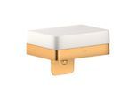 hansgrohe Axor Lotionspender 42819250 mit Ablage, Glas, brushed gold optic
