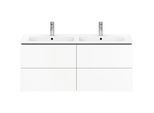 Duravit L-Cube Waschtischunterbau LC625901818 Weiß Matt, 129x55x48,1cm, 4 Schubladen