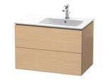 Duravit L-Cube Waschtisch-Unterschrank LC629203030 82x48,1x55cm, 2 Schubkästen, Becken rechts, Eiche natur