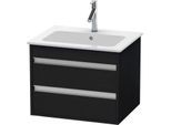 Duravit Ketho Waschtisch-Unterschrank KT642801616 60 x 47,5 cm, Eiche schwarz, 2 Schubkästen, wandhängend