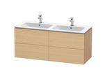Duravit L-Cube Waschtisch-Unterschrank LC625903030 129x48,1x55cm, 4 Schubkästen, wandhängend, Eiche natur