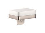 hansgrohe Axor Lotionspender 42819800 mit Ablage, Glas, Edelstahl-Optik