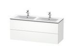 Duravit L-Cube Waschtischunterbau LC625801818 Weiß Matt, 129x55x48,1cm, 2 Schubladen