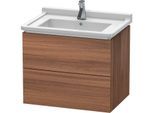 Duravit L-Cube Waschtisch-Unterschrank LC626407979 67 x 46,9 cm, nussbaum natur, 2 Schubkästen, wandhängend