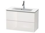 Duravit L-Cube Waschtisch-Unterschrank LC625708585 82 x 39,1 cm, weiß hochglanz, 2 Schubkästen, wandhängend
