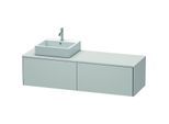 Duravit XSquare Waschtisch-Unterschrank XS4904L3939 160x40x54,8cm, 2 Auszüge, links, Nordic weiß seidenmatt